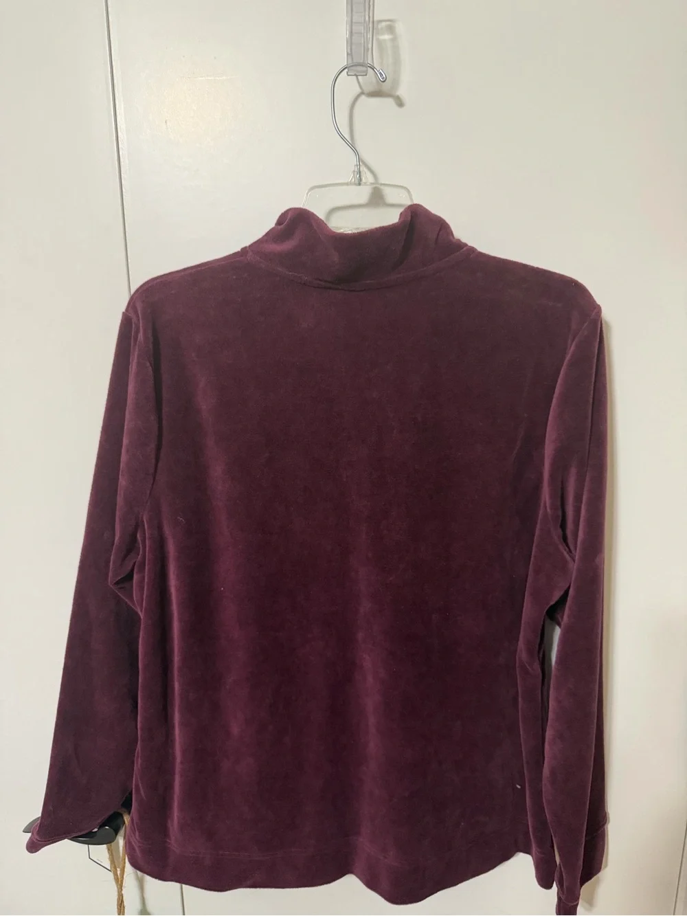 Croft & Barrow Maroon Velour Jacket